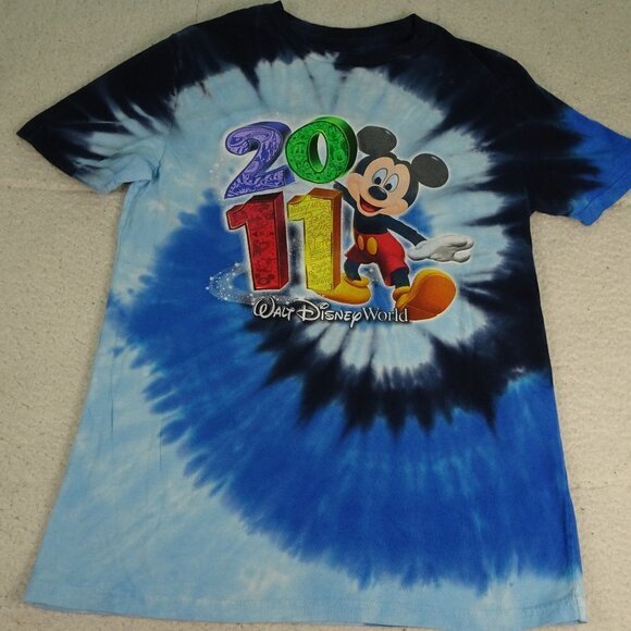 Disney Tie Dye Mickey Mouse 2011 T-Shirt Large - Picture 1 of 5